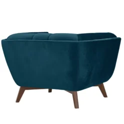 Fauteuil en velours bleu foncé - mona