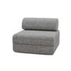 Fauteuil modulable et convertible - tissu tweed Gris