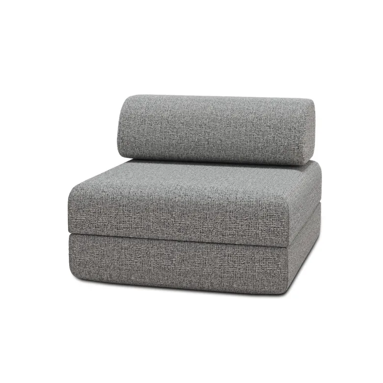 Fauteuil modulable et convertible - tissu tweed Gris