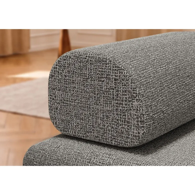 Fauteuil modulable et convertible - tissu tweed Gris