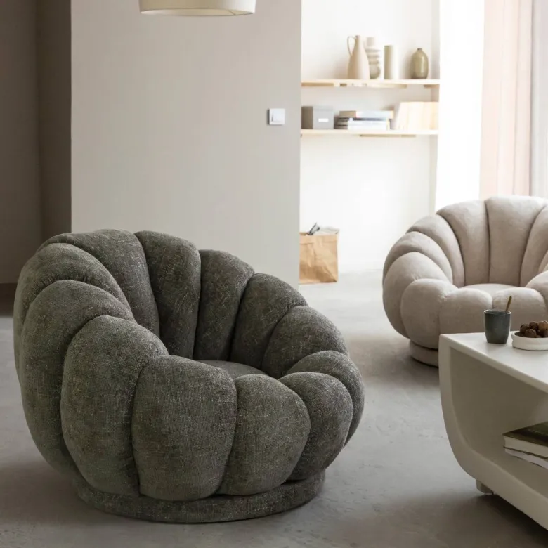 Fauteuil nuage vert gris