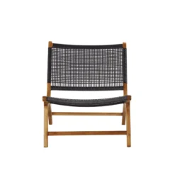 Fauteuil relax en bois de teck - tissage
