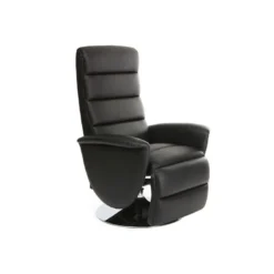 Fauteuil relax manuel noir nelson