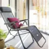 2 fauteuils de jardin relax silos gris anthracite - hespéride