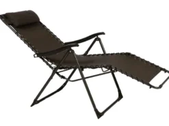 2 fauteuils de jardin relax silos gris anthracite - hespéride