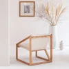 Fauteuil symétrique en bois de mindy