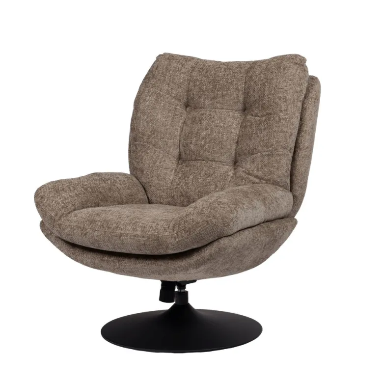 Fauteuil taupe avec piètement noir Taupe