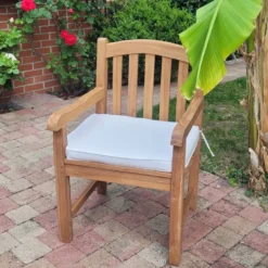 Fauteuil teck brighton - dossier arrondi