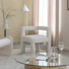 Fauteuil tissu bouclette