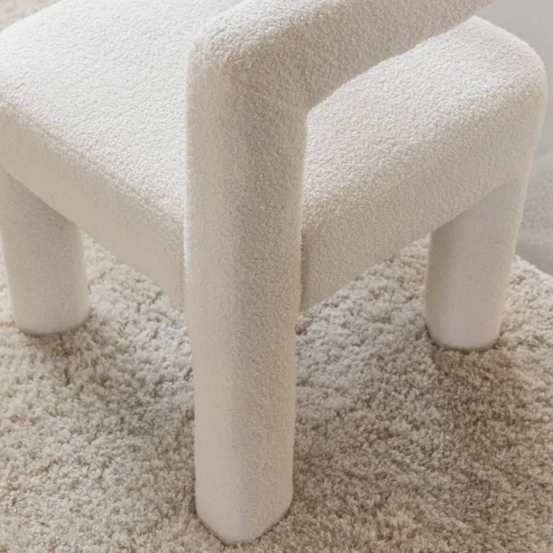 Fauteuil tissu bouclette
