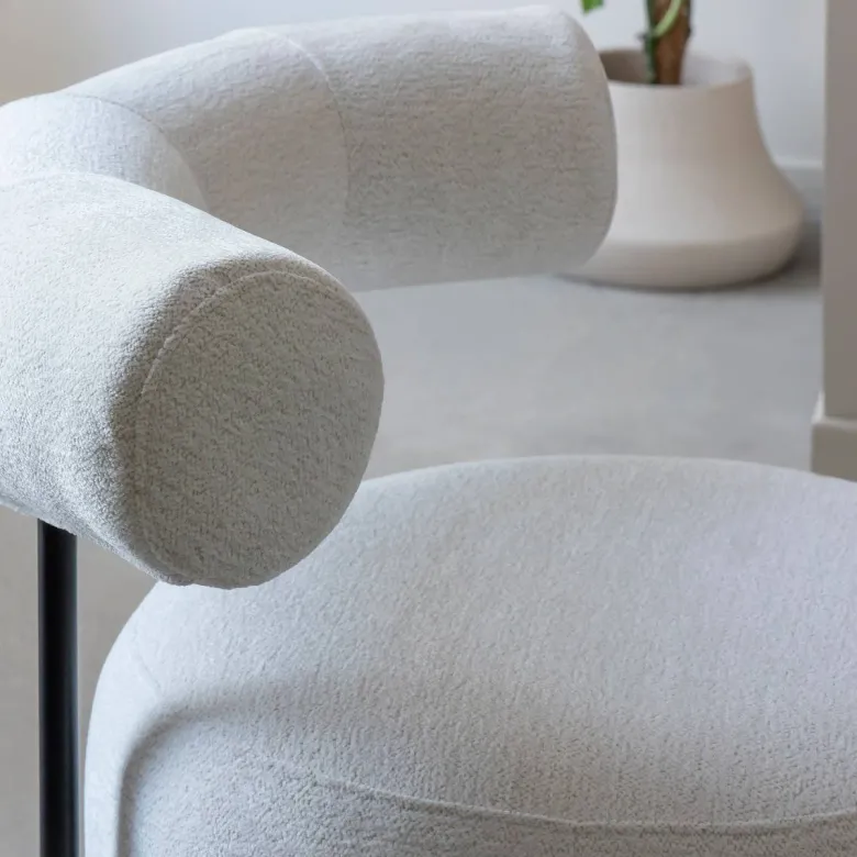 Fauteuil tissu bouclette