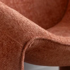 Fauteuil tissu terracotta