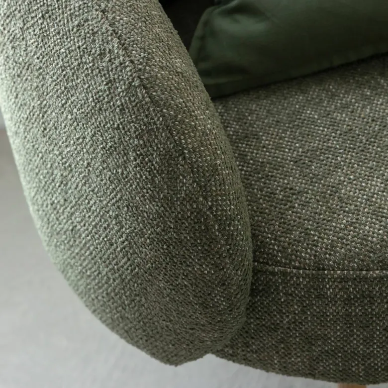 Fauteuil tissu vert