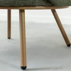 Fauteuil tissu vert