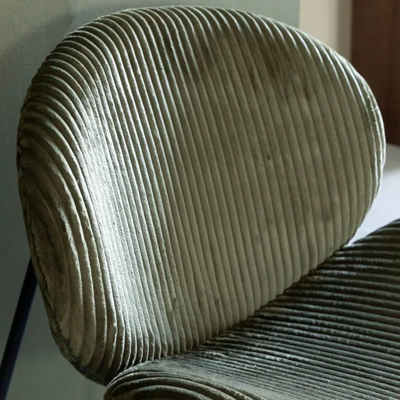 Fauteuil velours jaune