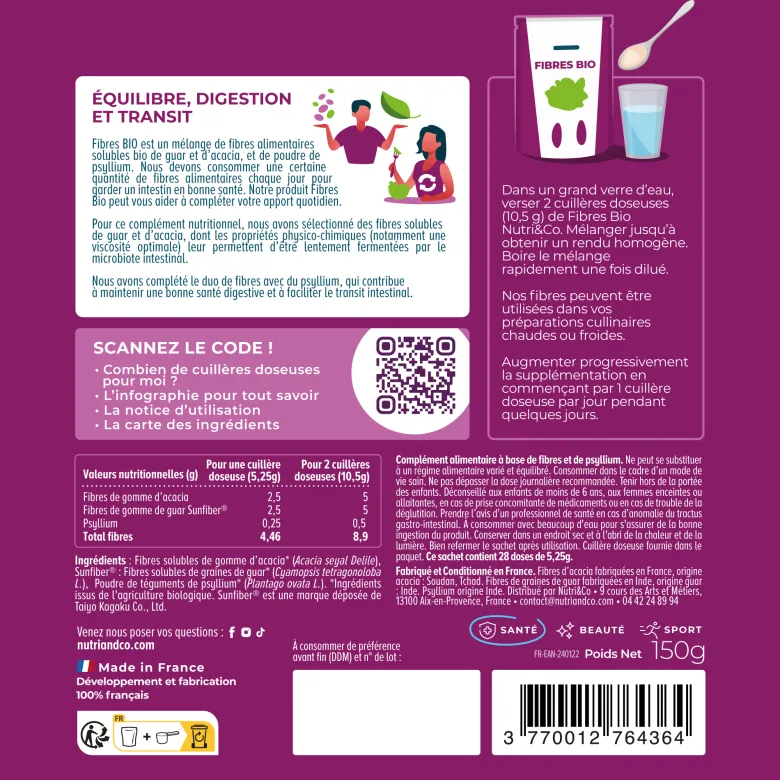 Fibres bio - transit - 1 mois