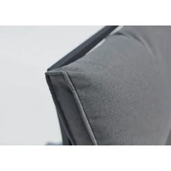 Fira salon de jardin bas 5 places en aluminium gris foncé