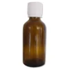 Flacon esterel en verre ambré - 2.5 ml à 50 ml bouchage - capsule compte goutt