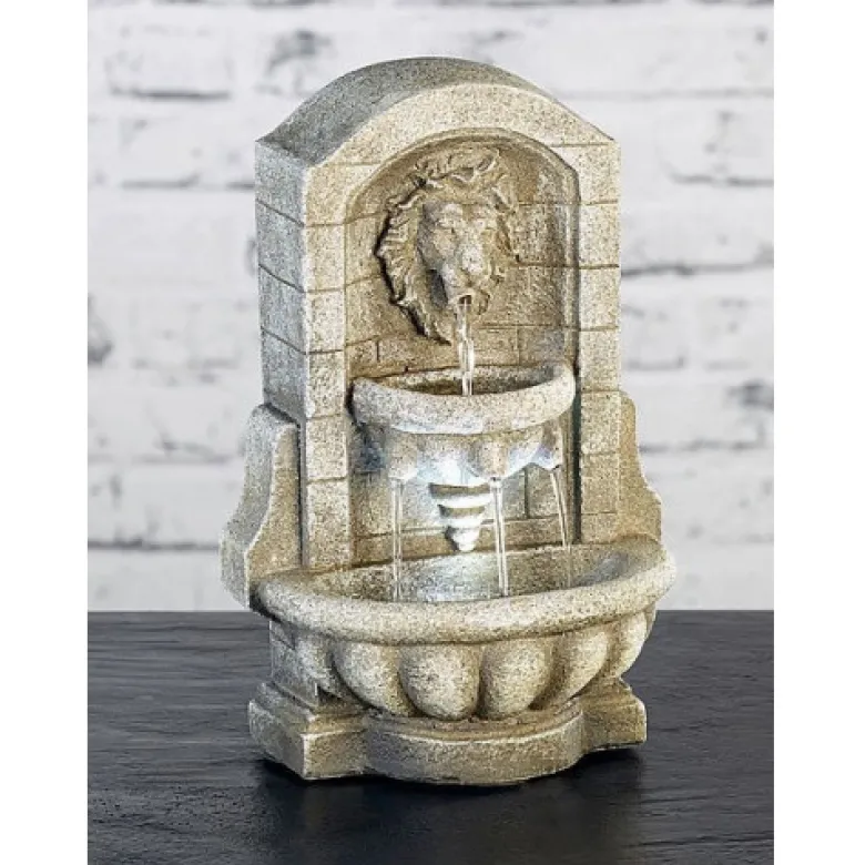 Fontaine d'intérieur sculpture lion