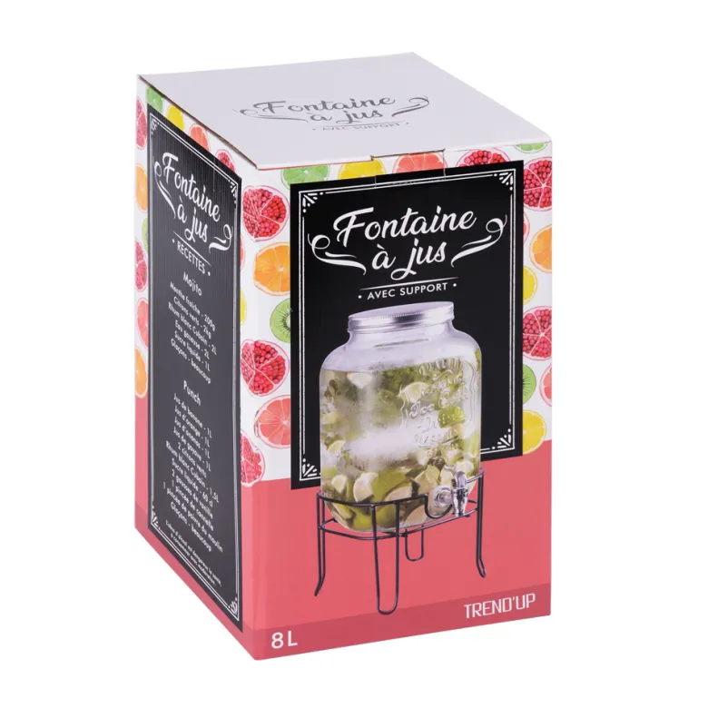 Fontaine à jus avec support 8 l