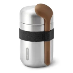Food flask isotherme-noir-400ml-anti-fuite-6h chaud 8h froid-avec cuillère Noir