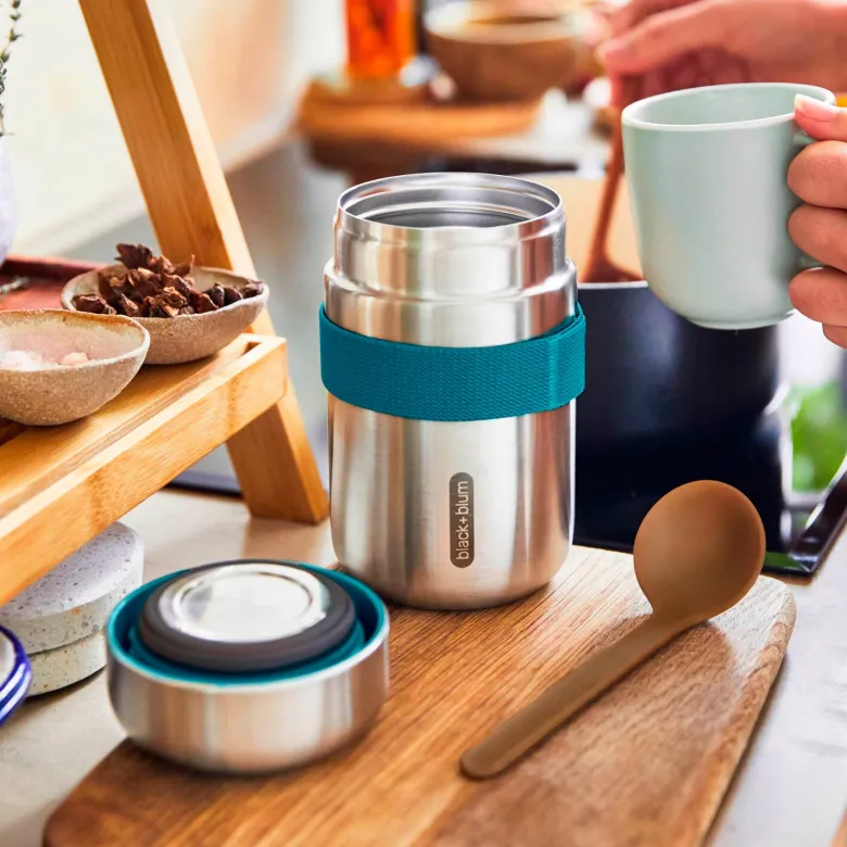 Food flask isotherme-ocean-400ml-anti-fuite-6h chaud 8h froid-avec cuillère Océan