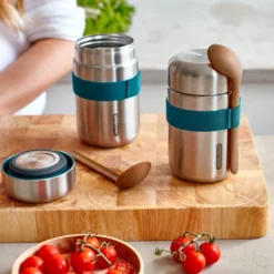 Food flask isotherme-ocean-400ml-anti-fuite-6h chaud 8h froid-avec cuillère Océan