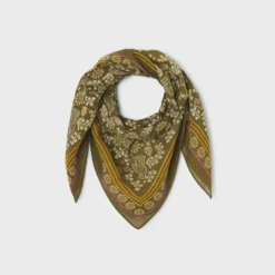 Foulard en laine constance kaki