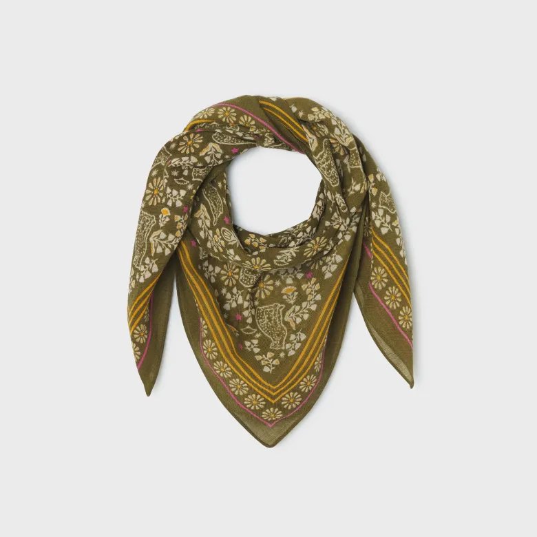 Foulard en laine constance kaki