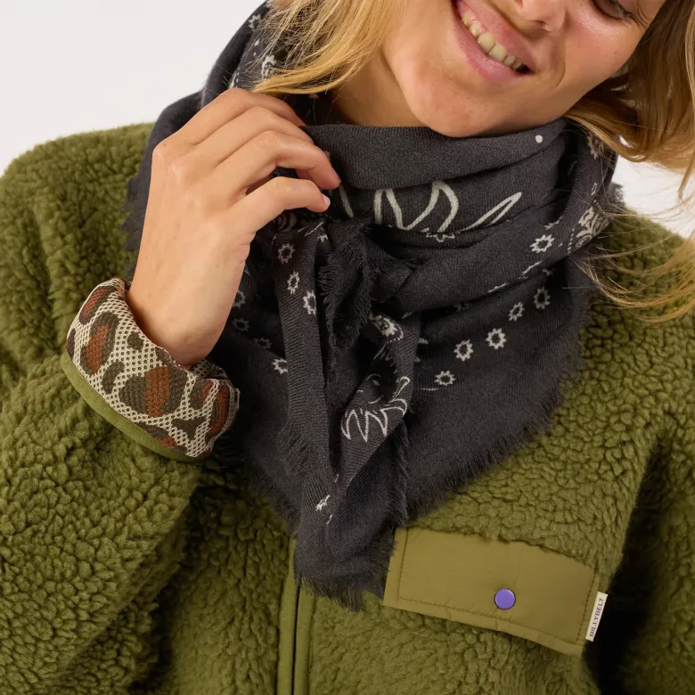 Foulard en laine louise gris Gris