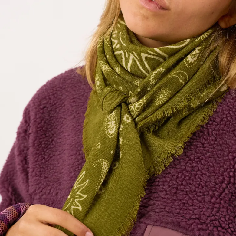 Foulard en laine louise kaki Kaki