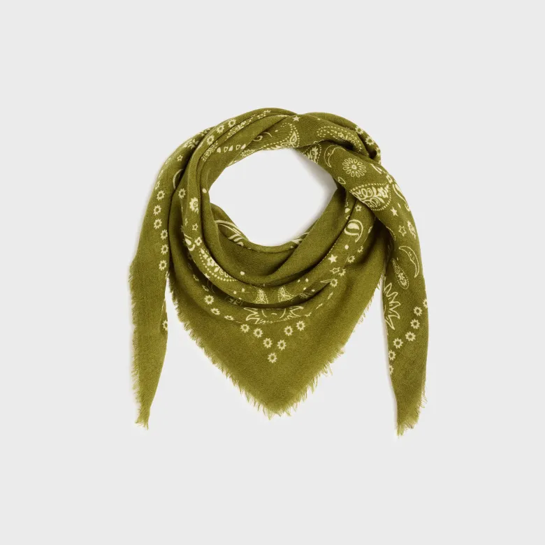 Foulard en laine louise kaki Kaki