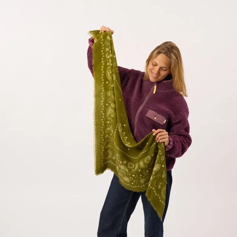 Foulard en laine louise kaki Kaki