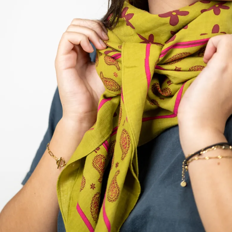 Foulard femme en coton bio hélène