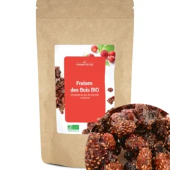 Fraises des bois bio - 200g (infusées au jus de pomme, séchées)