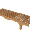Fun - bain de soleil avec roulettes en bois teck
