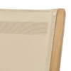 Fun - bain de soleil bois teck et textilène couleur beige