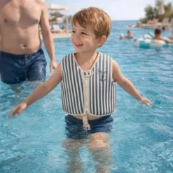 Gilet de natation pour enfant en néoprène bleu