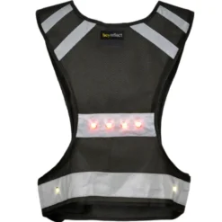 Gilet fluo-réfléchissant led - l - noir
