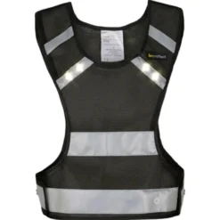Gilet fluo-réfléchissant led - m - noir