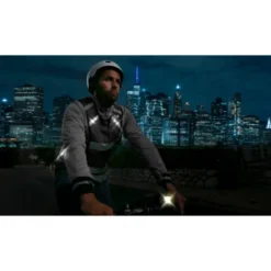 Gilet fluo-réfléchissant led - m - noir