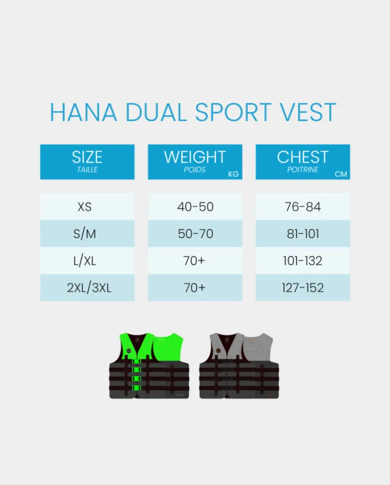 Gilet hana nylon sport 50n vert s m