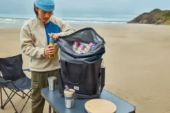 Glacière isotherme-gris-25 litres-contenir 30 canettes-36h glacé-tissu recyclé Gris
