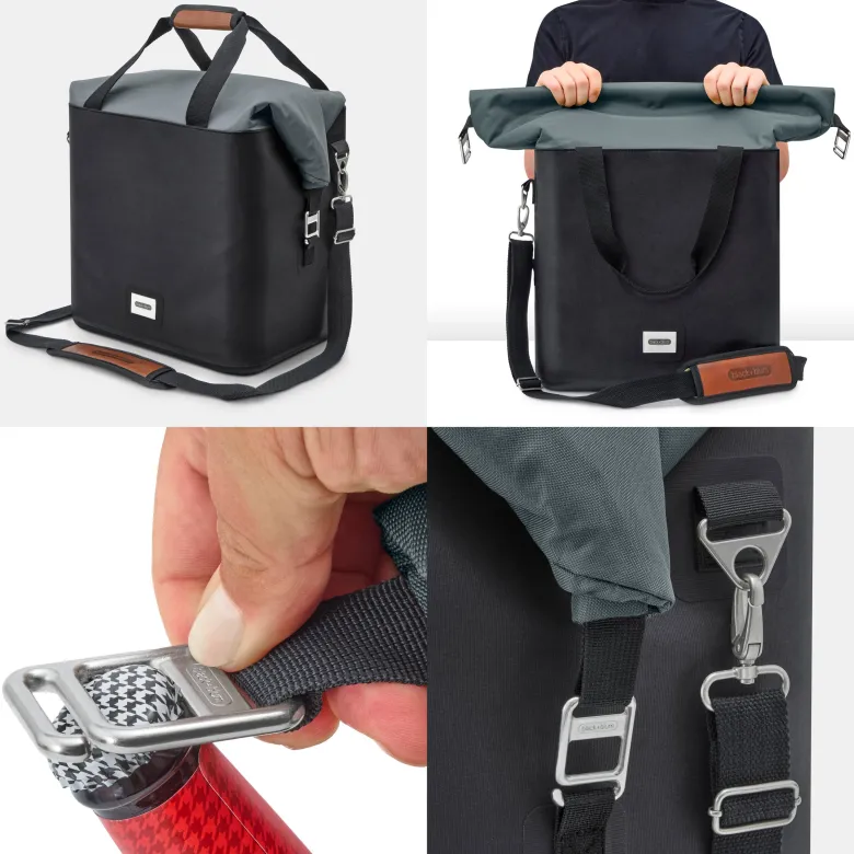 Glacière isotherme-gris-25 litres-contenir 30 canettes-36h glacé-tissu recyclé Gris