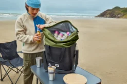 Glacière isotherme-olive-25 litres-contenir 30 canettes-36h glacé-tissu recyclé Olive
