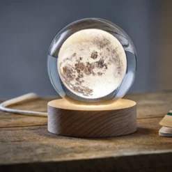 Globe cristal lumineux plein lune