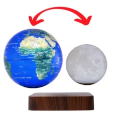 Globes duo terre & lune en lévitation ma