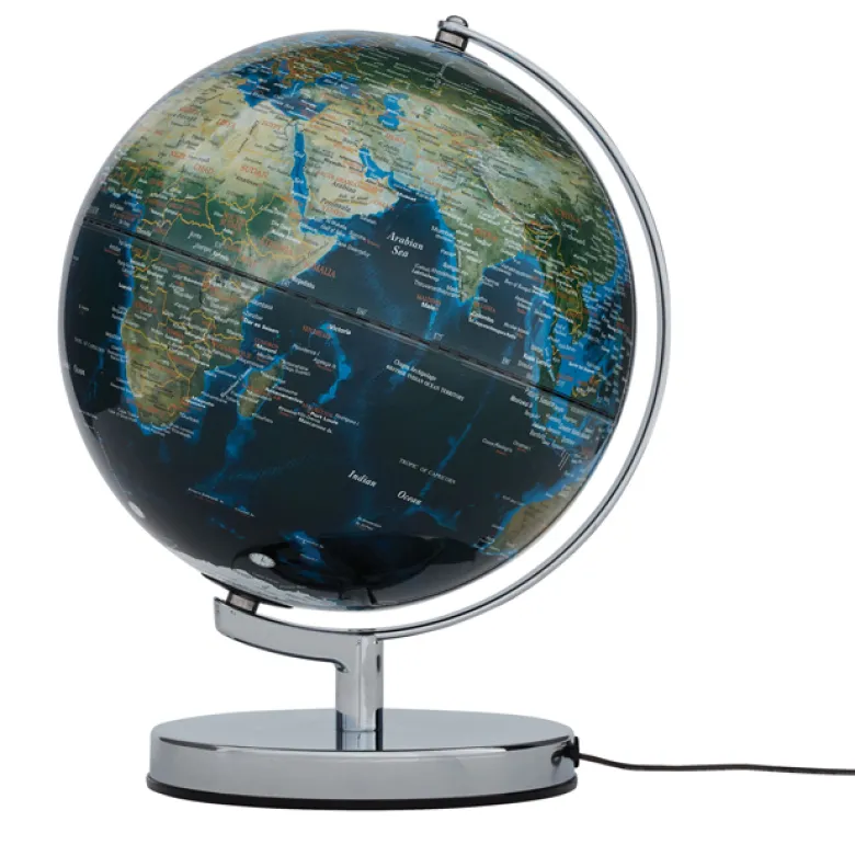 Globe terrestre lumineux Terra City en anglais