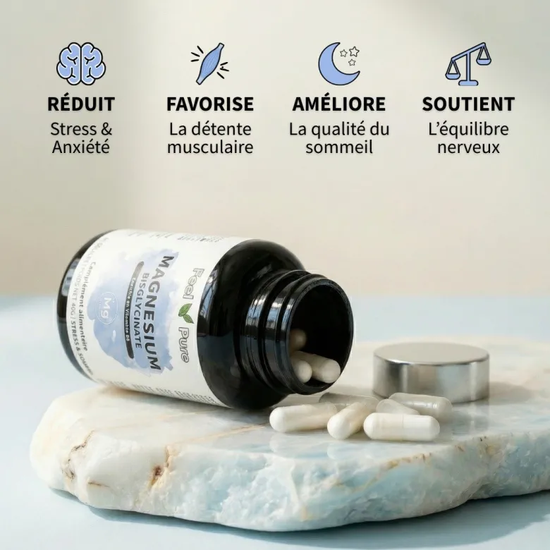Gélules de magnésium bisglycinate - stress & sommeil