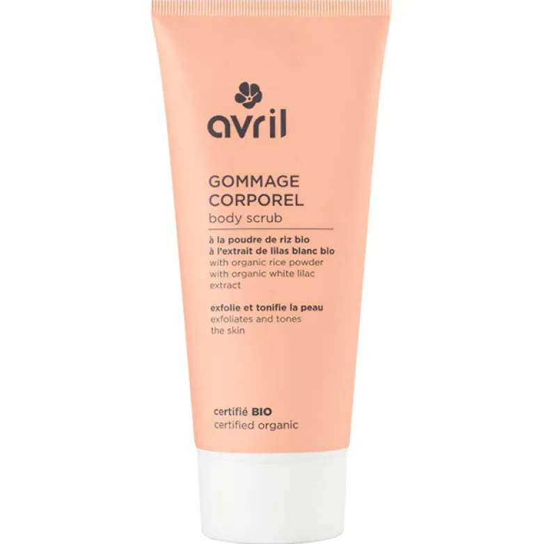 Gommage corporel bio exfoliant et tonifiant à la poudre de riz 200 ml Avril